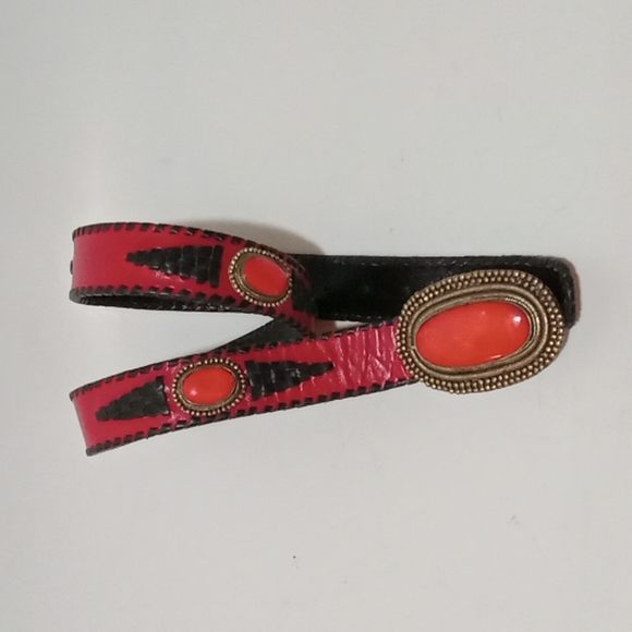 Vintage Buckle leather belt - Picture 2 of 5